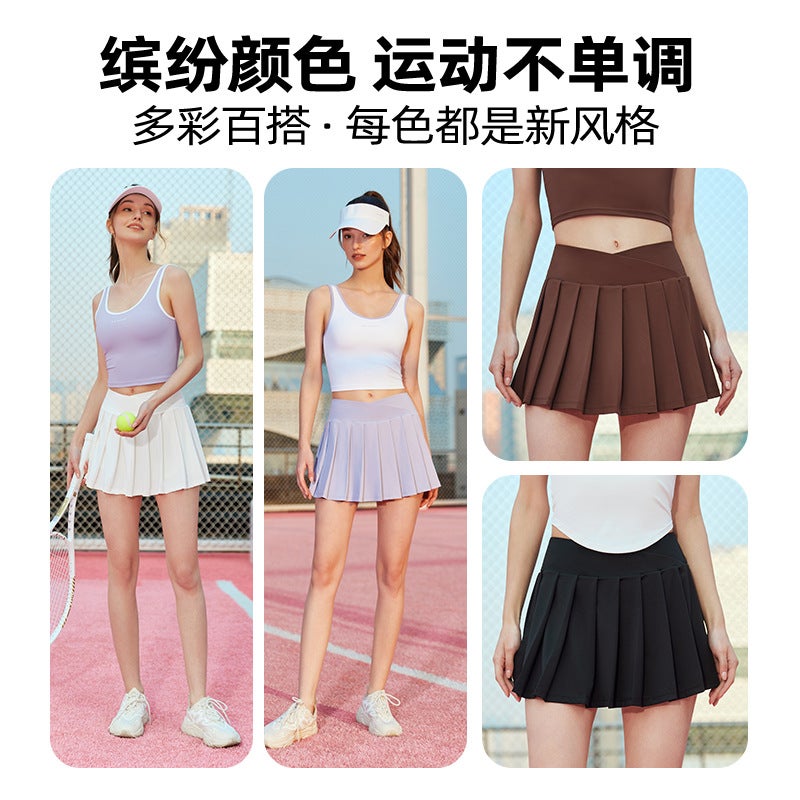 High Waist Pleated Sports Skirt for Women – Casual A-Line Yoga and Tennis Skirt - Image 3
